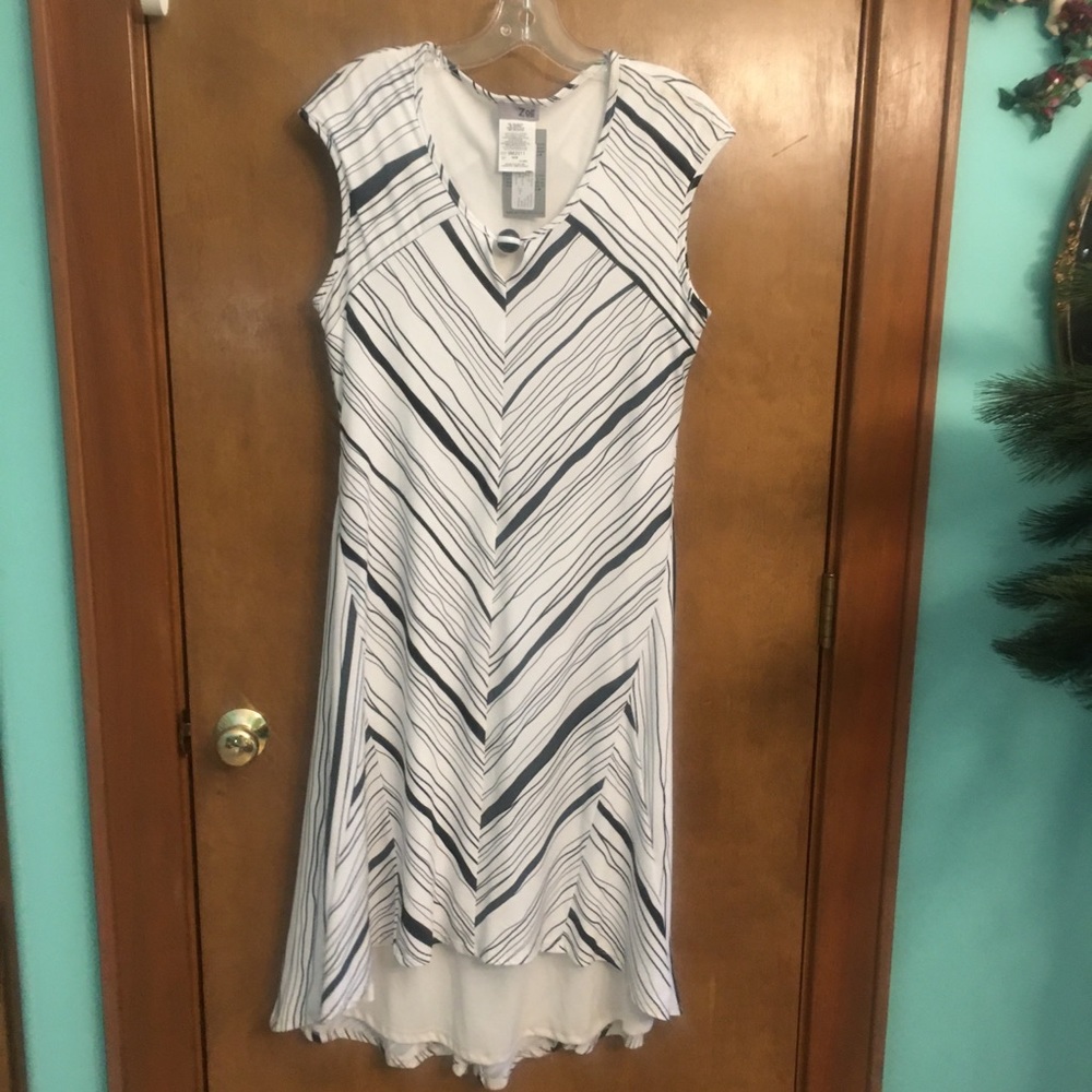 Zoe black and white dress